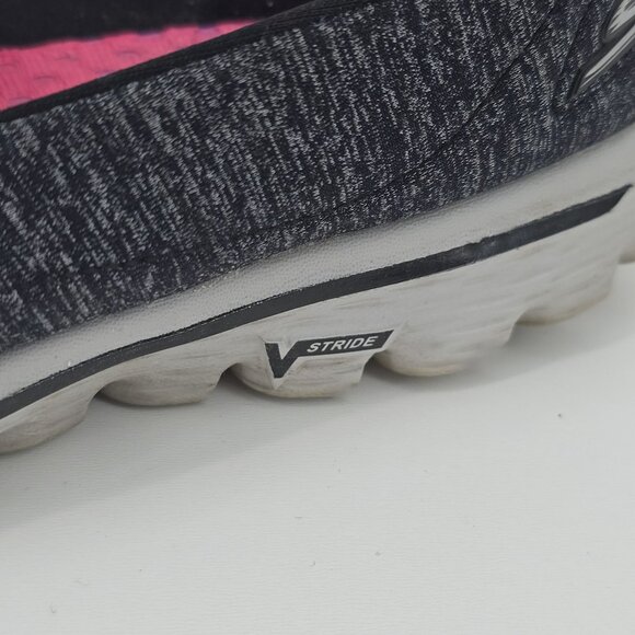 Skechers Women’s Black Heather Goga Mat Go Walk Slip On Walking Shoes Women 10 - Picture 2 of 7